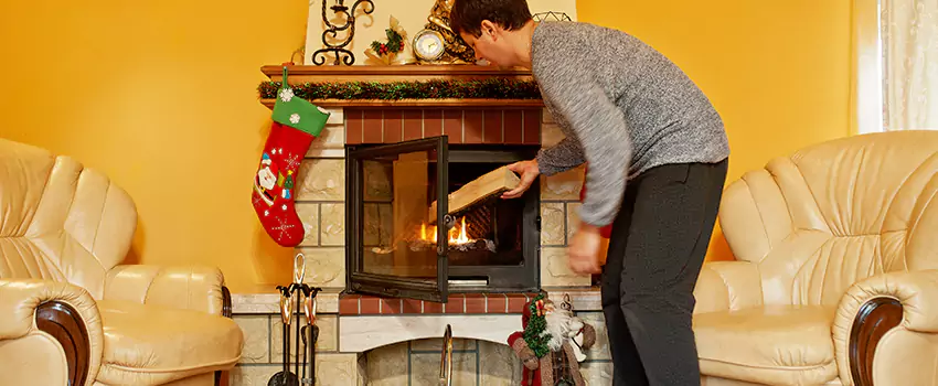 Rusted Metal Fireplace Restoration in San Juan Capistrano, California
